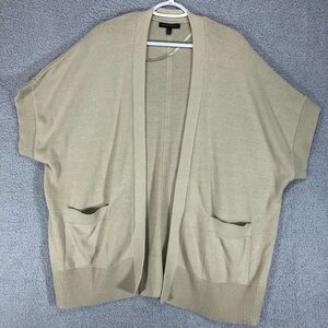 Banana Republic‎ Tan Open Front Short Sleeve Cardigan Size L